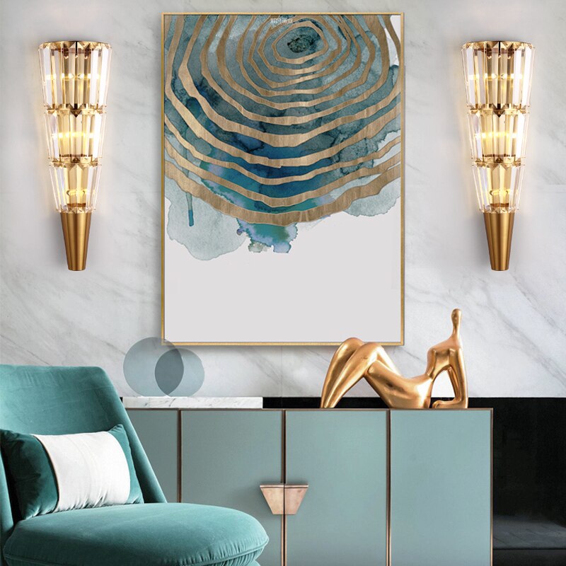 Applique murale moderne LED en forme conique en verre Doina