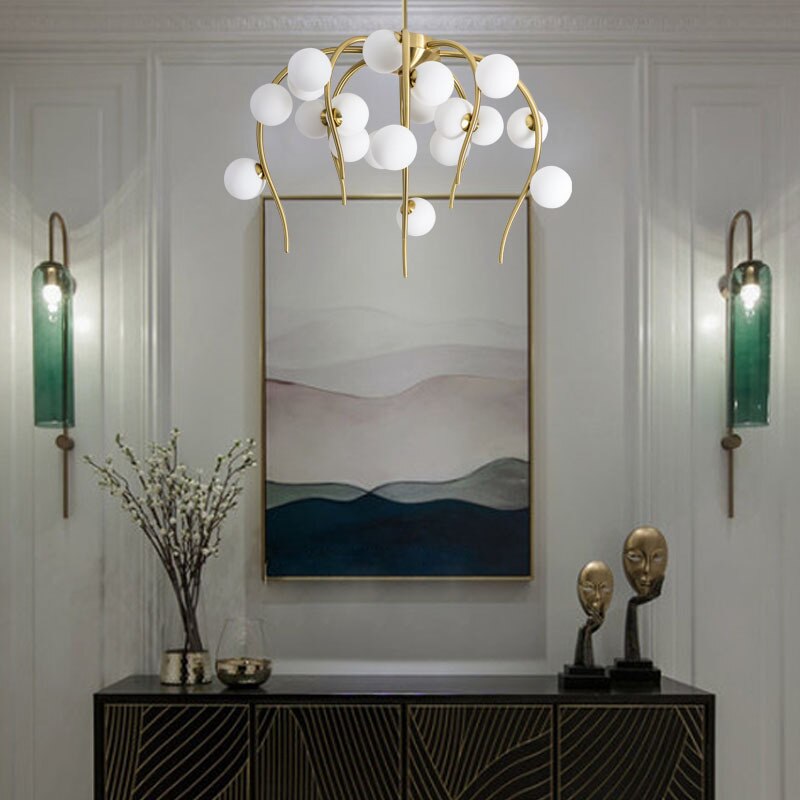 Lustre moderne en forme d'octopus avec globes Nayla