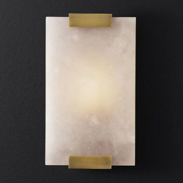 Applique murale moderne LED rectangulaire en marbre Zinerva