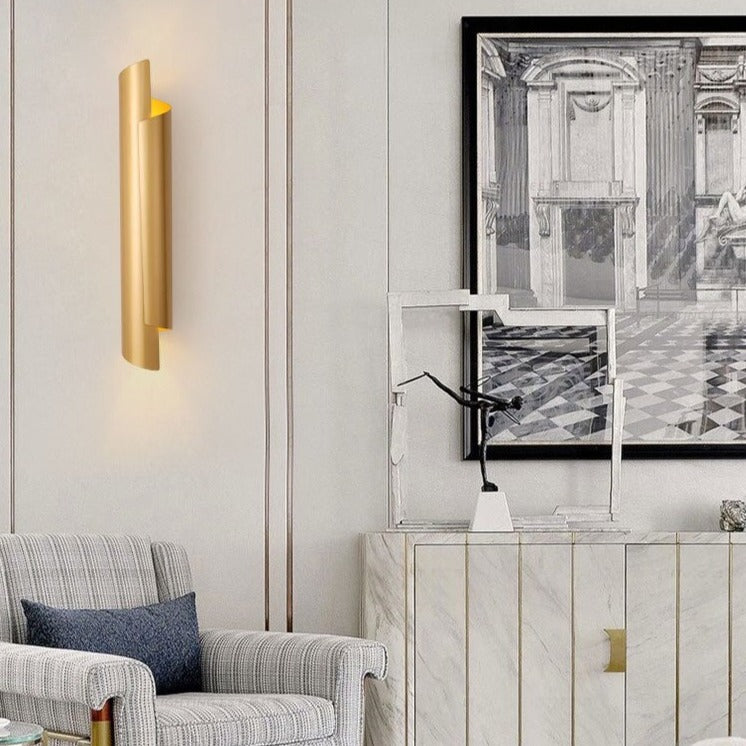 Applique murale moderne LED cylindrique et métallique Amaia