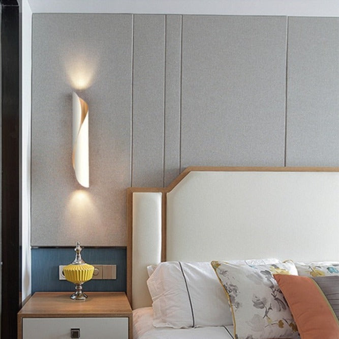 Applique murale moderne en métal cylindrique ouverte Ernest