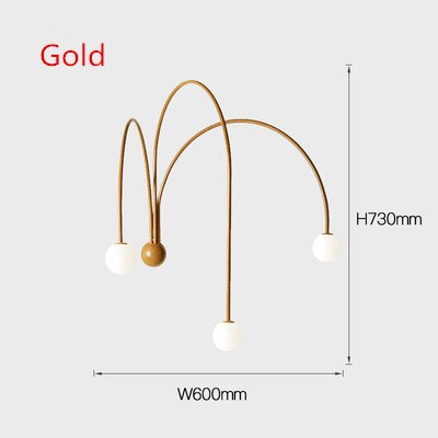 Applique murale moderne LED avec 3 arcs Solyne