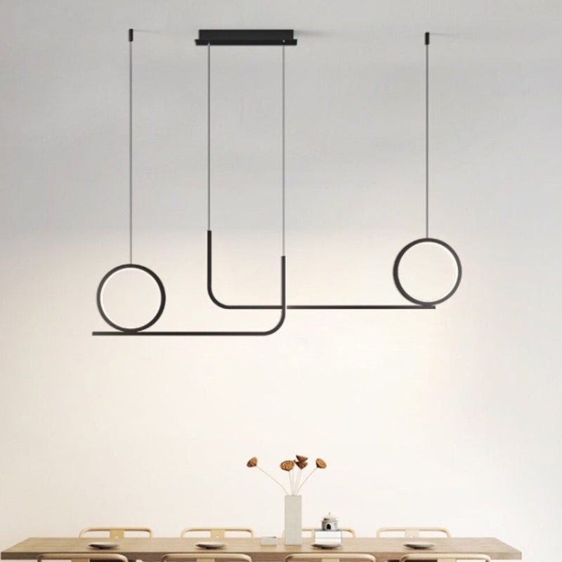 Lustre design LED style parcours en métal Lais