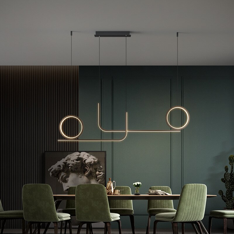 Lustre design LED style parcours en métal Lais