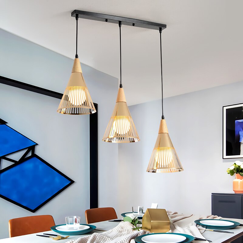 Lustre moderne LED avec lampes coniques Abril