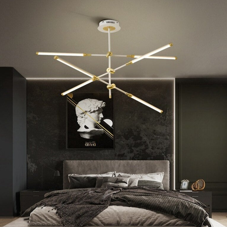 Lustre moderne LED avec lampes rectangulaires Wayna