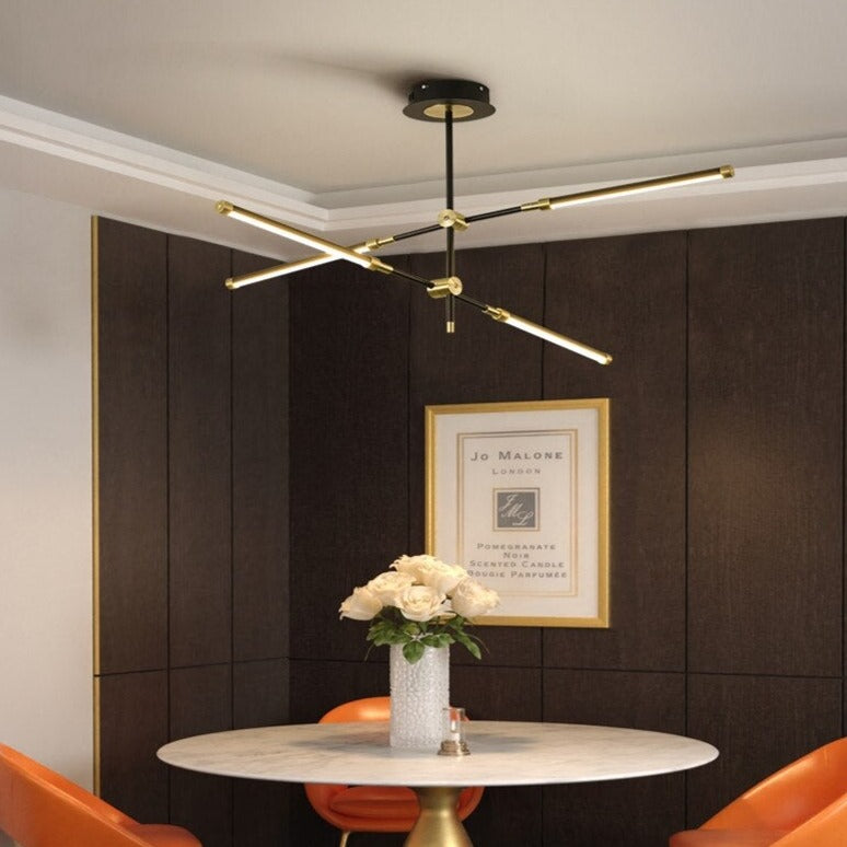 Lustre moderne LED avec lampes rectangulaires Wayna