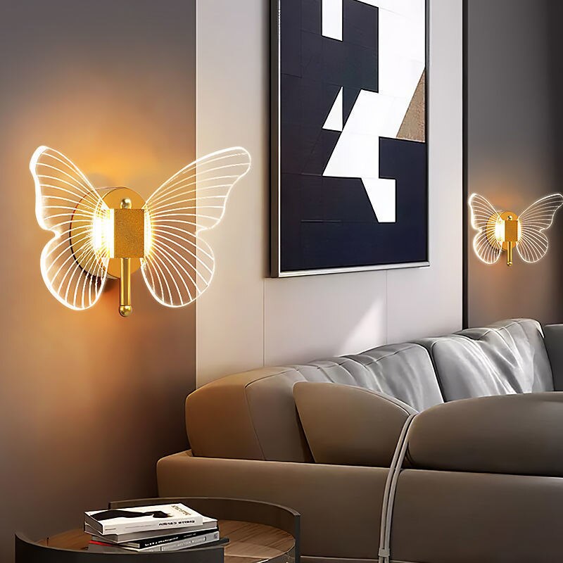 Applique murale moderne LED en forme de papillon Fairya