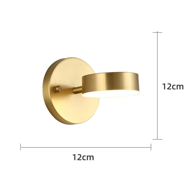 Applique murale moderne LED style spotlight doré Liudmila