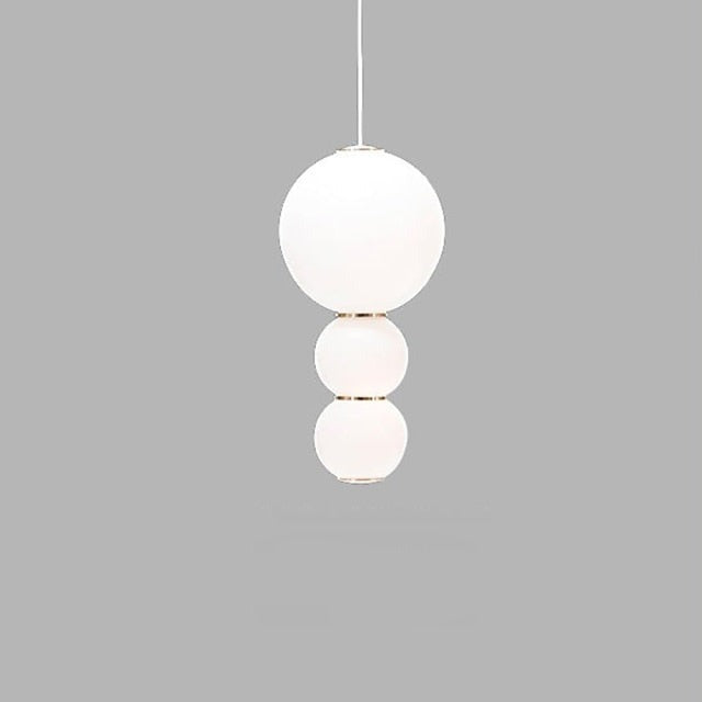 Suspension moderne LED avec perles lumineuses Julene
