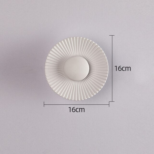 Applique murale moderne LED forme de soleil métallique Hasna