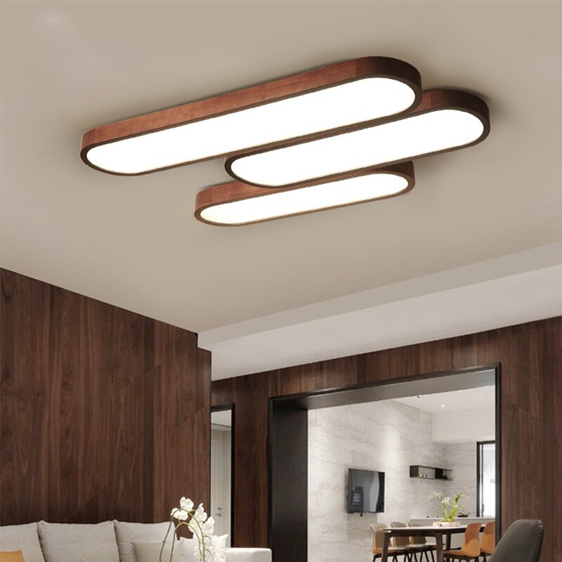 Plafonnier scandinave LED rectangulaire angles ronds Agara