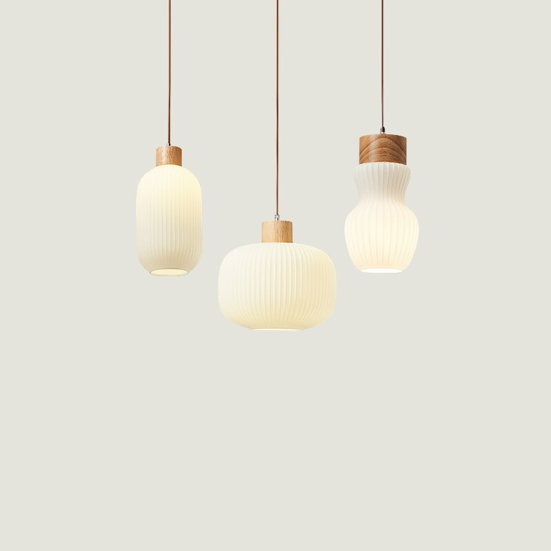 Suspension scandinave en bois et aluminium Adara