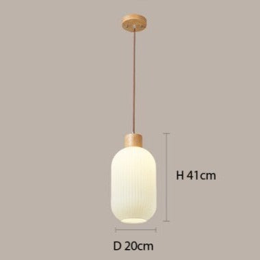 Suspension scandinave en bois et aluminium Adara