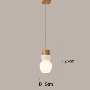 Suspension scandinave en bois et aluminium Adara