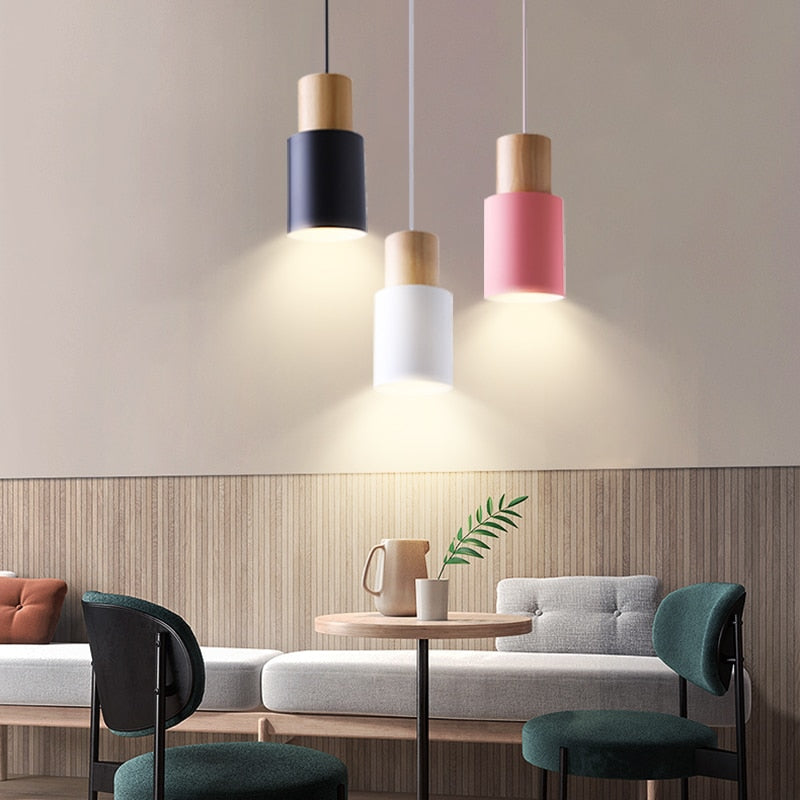 Suspension design LED avec abat-jour cylindrique Gemira