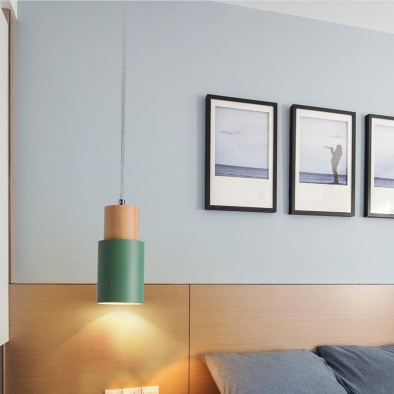 Suspension design LED avec abat-jour cylindrique Gemira