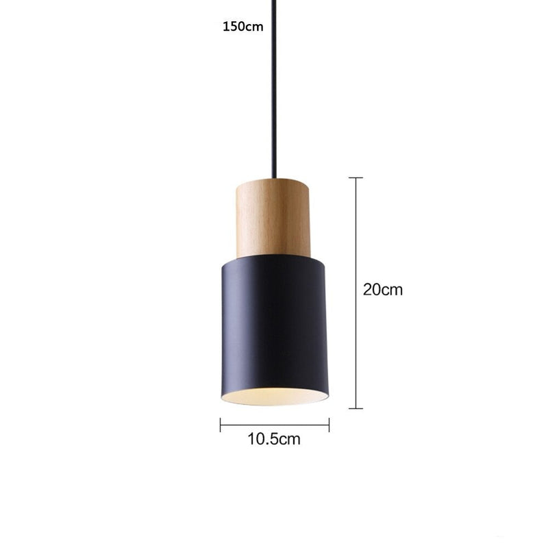 Suspension design LED avec abat-jour cylindrique Gemira