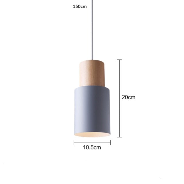 Suspension design LED avec abat-jour cylindrique Gemira