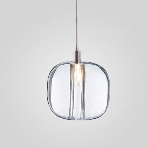 Suspension moderne LED forme de glaçon en cristal coloré Lua