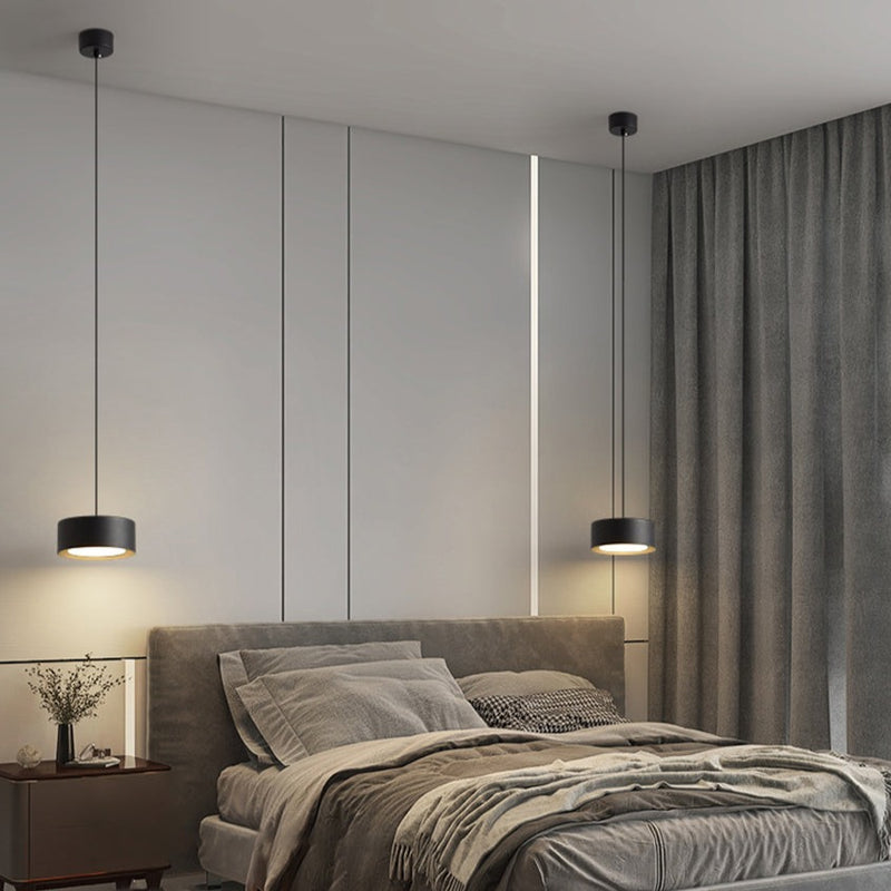 Suspension moderne LED cylindre court et métallique Reese