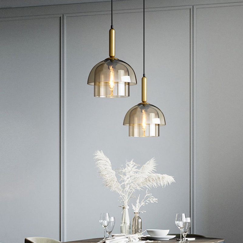 Suspension moderne avec plusieurs dômes en verre Rowan