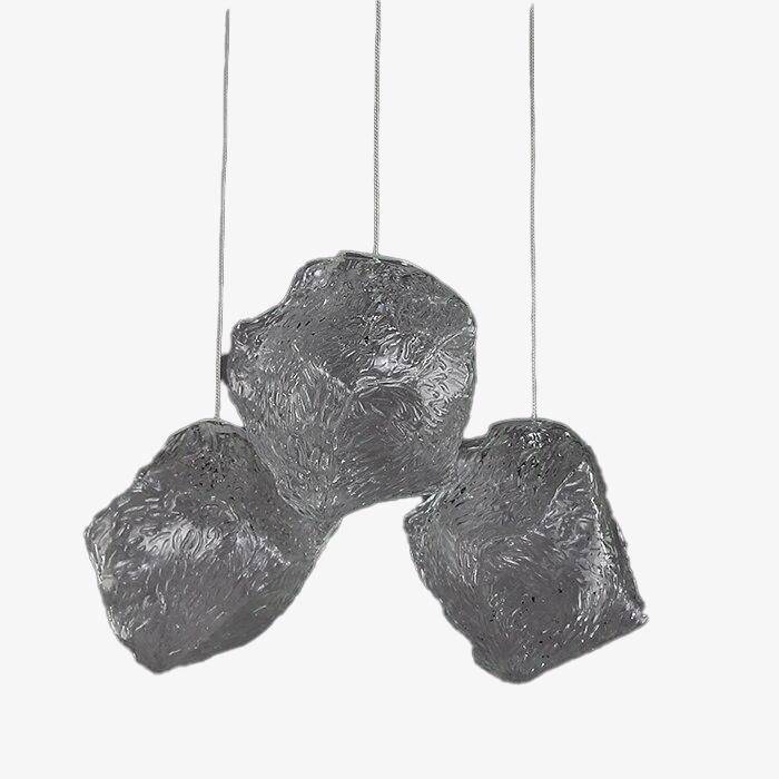 Suspension design LED en forme de pierre cristal Light