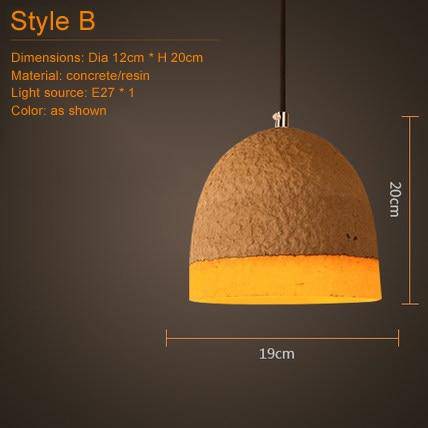 Suspension en céramique terre cuite Concrete