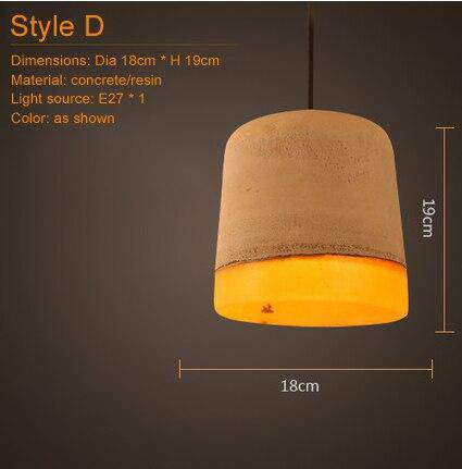 Suspension en céramique terre cuite Concrete