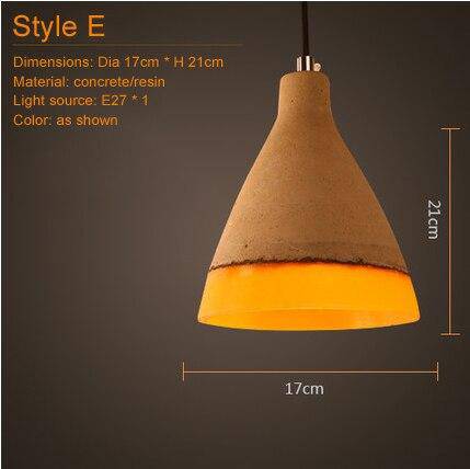 Suspension en céramique terre cuite Concrete