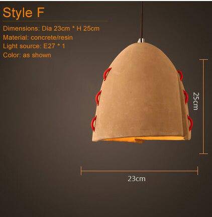 Suspension en céramique terre cuite Concrete