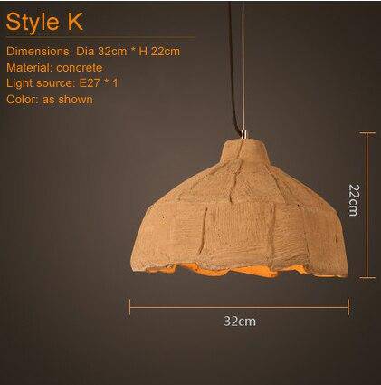 Suspension en céramique terre cuite Concrete