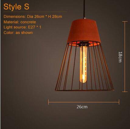 Suspension en céramique terre cuite Concrete