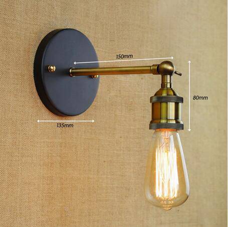 Applique murale dorée style industriel en métal