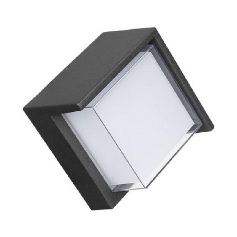 Applique extérieur LED carrée noire Porch