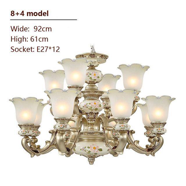 Applique murale antique en résine à fleurs