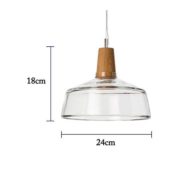 Suspension à LED en verre de différentes formes