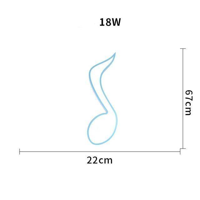 Plafonnier enfant LED en notes de musique