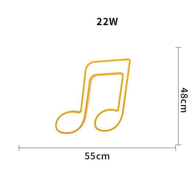 Plafonnier enfant LED en notes de musique