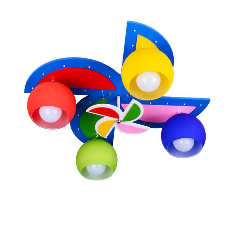 Plafonnier enfant LED en forme d'hélice de couleurs