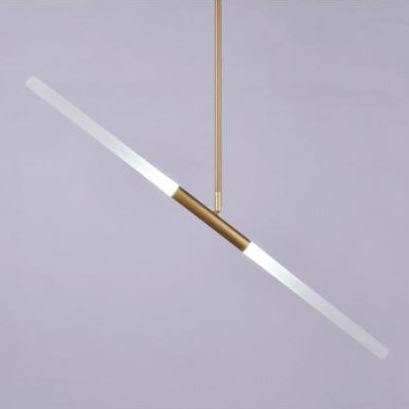 Suspension design doré en tube chic