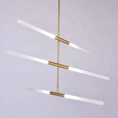 Suspension design doré en tube chic