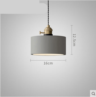 Suspension design LED en ciment de forme