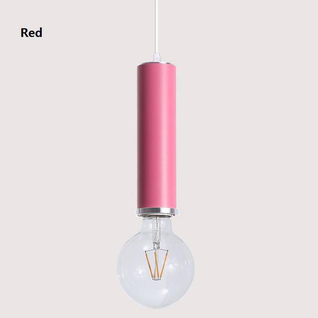 Suspension design LED en tube de couleur