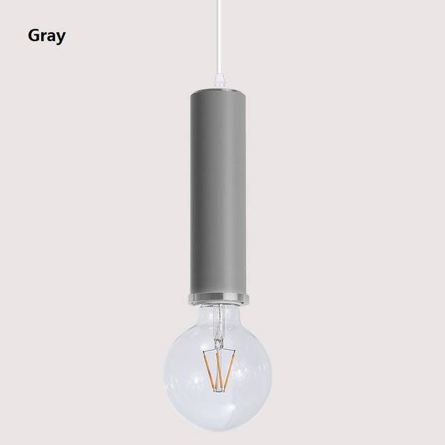 Suspension design LED en tube de couleur