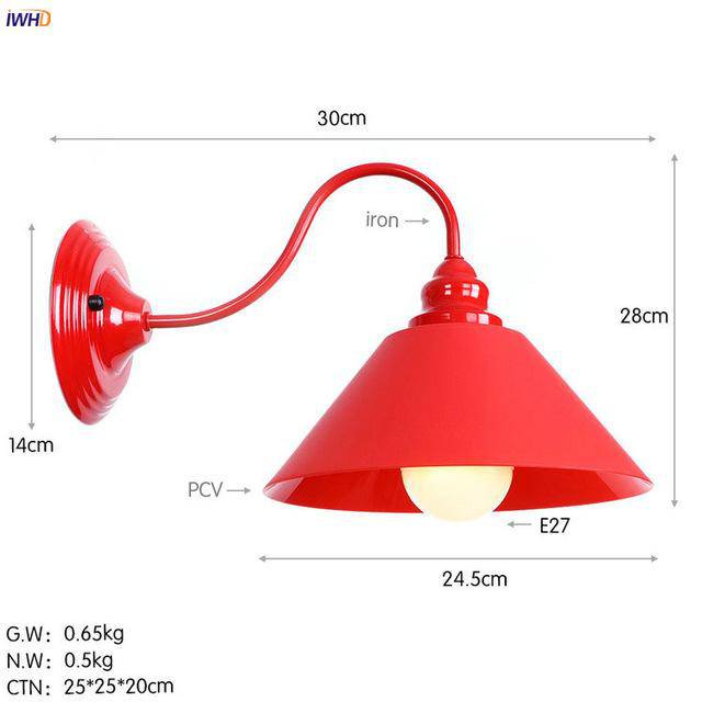 Applique murale LED rouge Wandlamp