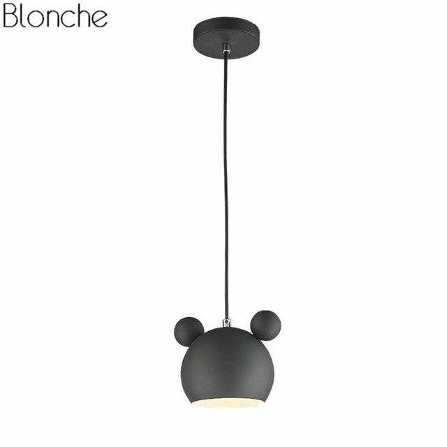 Suspension design à LED en forme de Mickey Mouse coloré