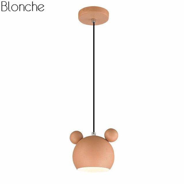 Suspension design à LED en forme de Mickey Mouse coloré