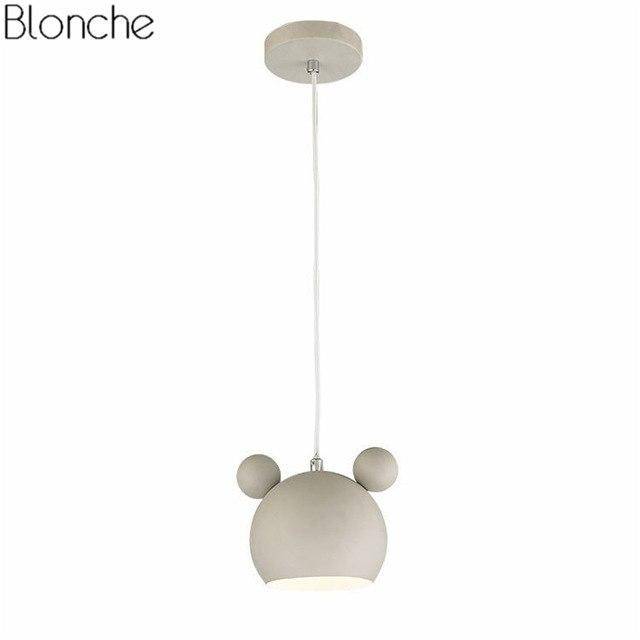 Suspension design à LED en forme de Mickey Mouse coloré