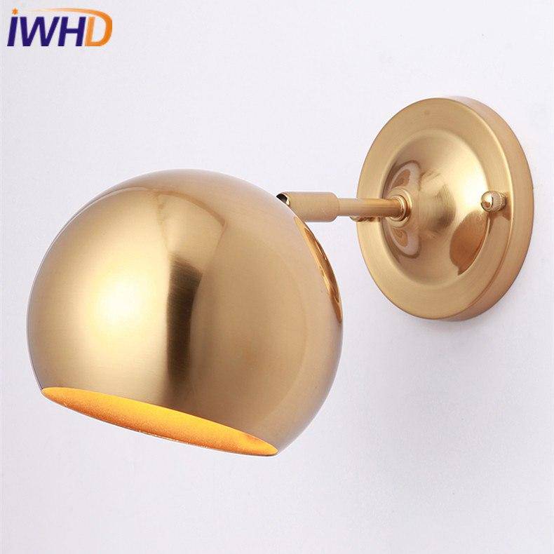 Applique murale design boule dorée à LED Arandela